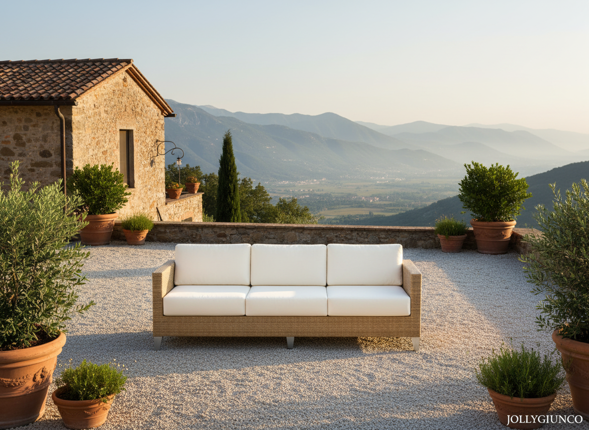 Yuli divano 3 posti Polyrattan10 jollygiuncoeu