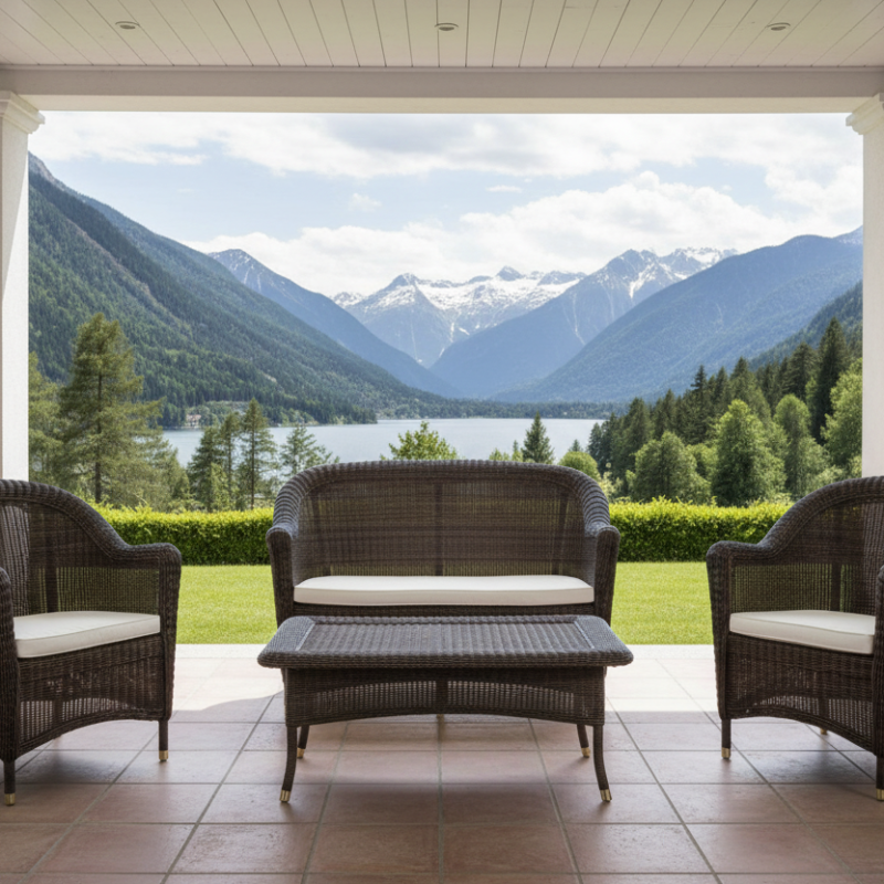 consueto tavolo da fumo Polyrattan