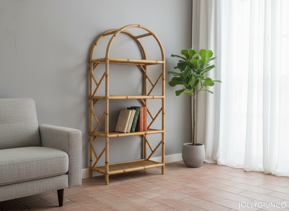 Libreria Loris in giunco con arco jollygiuncoeu