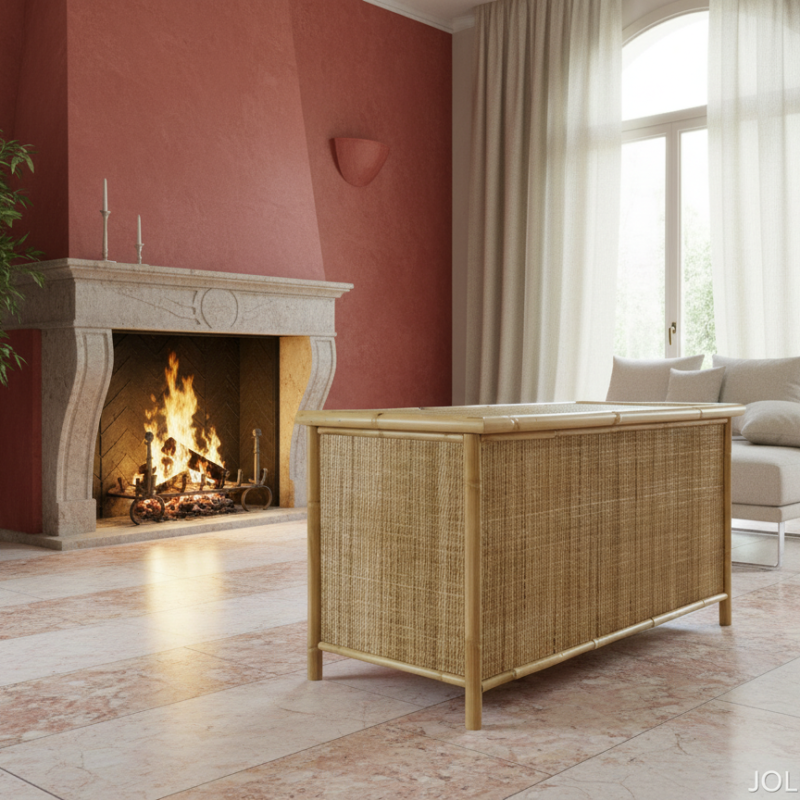 Cassapanca Manuel in giunco naturale