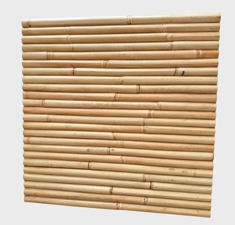 Panel of evenly spaced horizontal bamboo dowels forming a square, light tan color on a white background; JOLLYGIUNCO logo sits in the bottom-right corner.