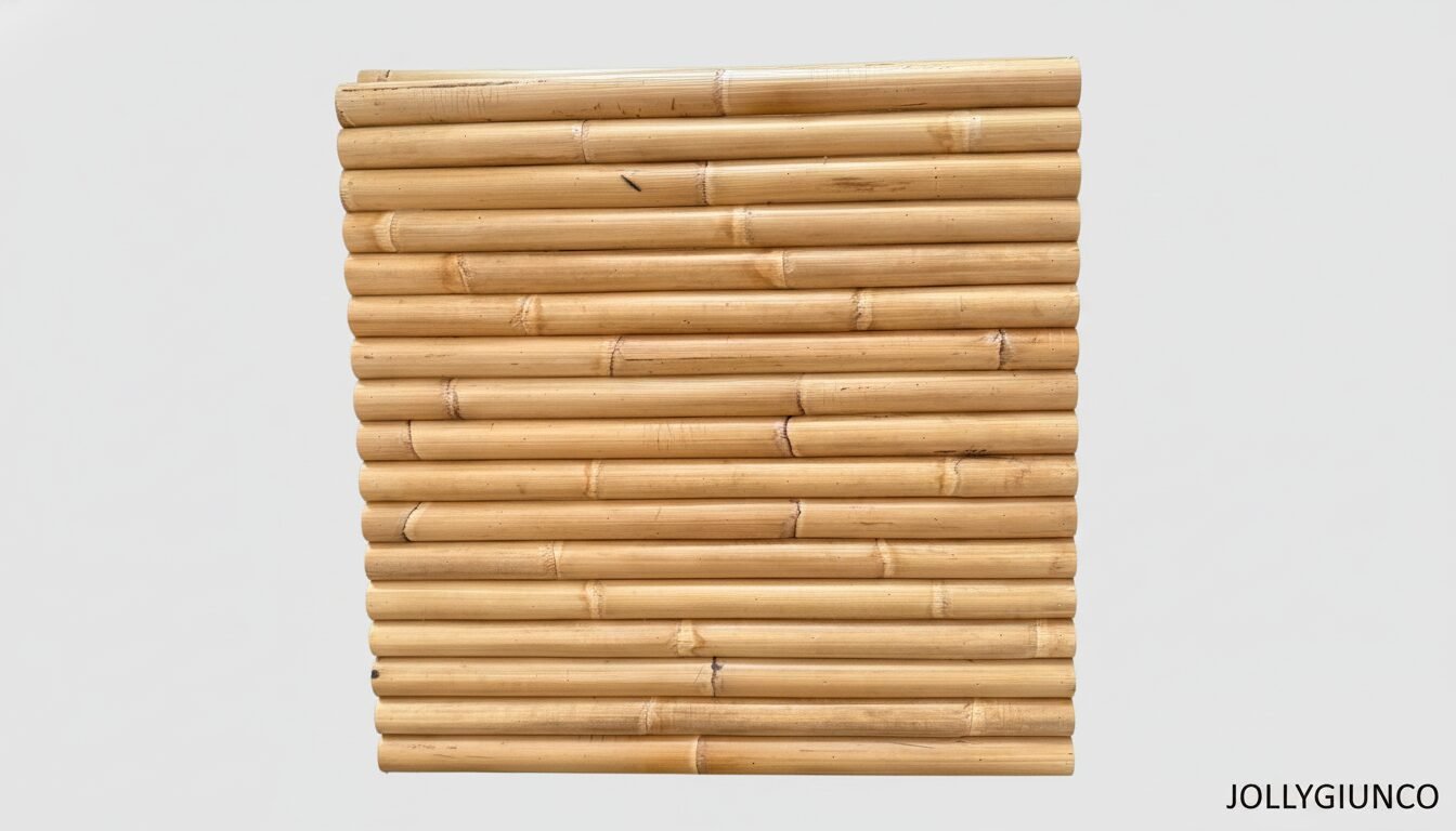 giunco 2628 jollygiuncoeu rectangular stack of bamboo sticks laid in parallel on a light gray background
