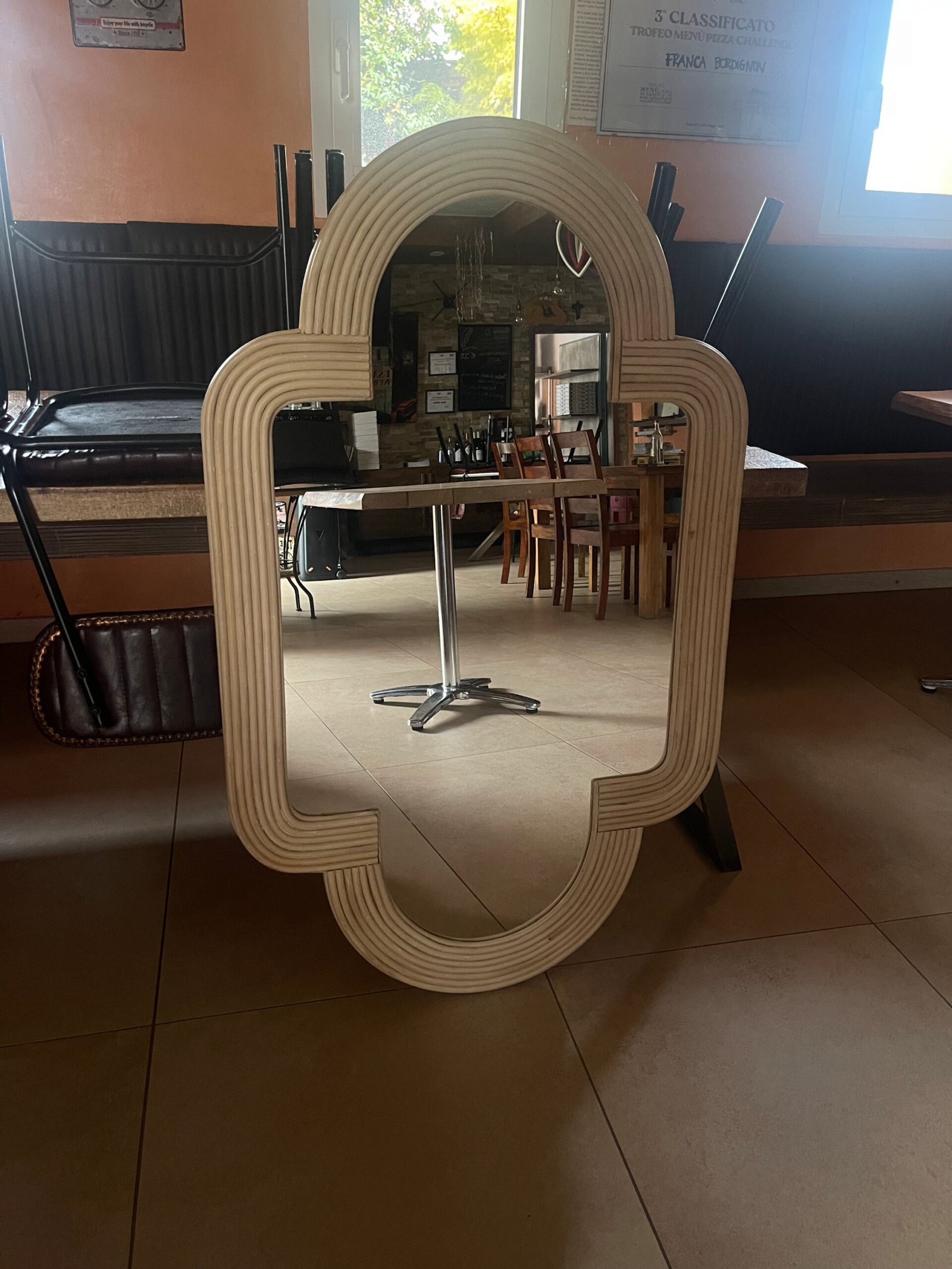 specchio Mirko con connette di rattan 12 jollygiuncoeu