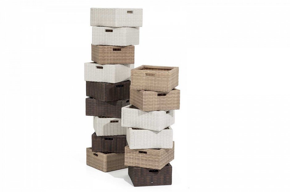 cabinet cesti polyrattan1 jollygiuncoeu tall stack of woven storage baskets in neutral beige brown and white tones on a white background