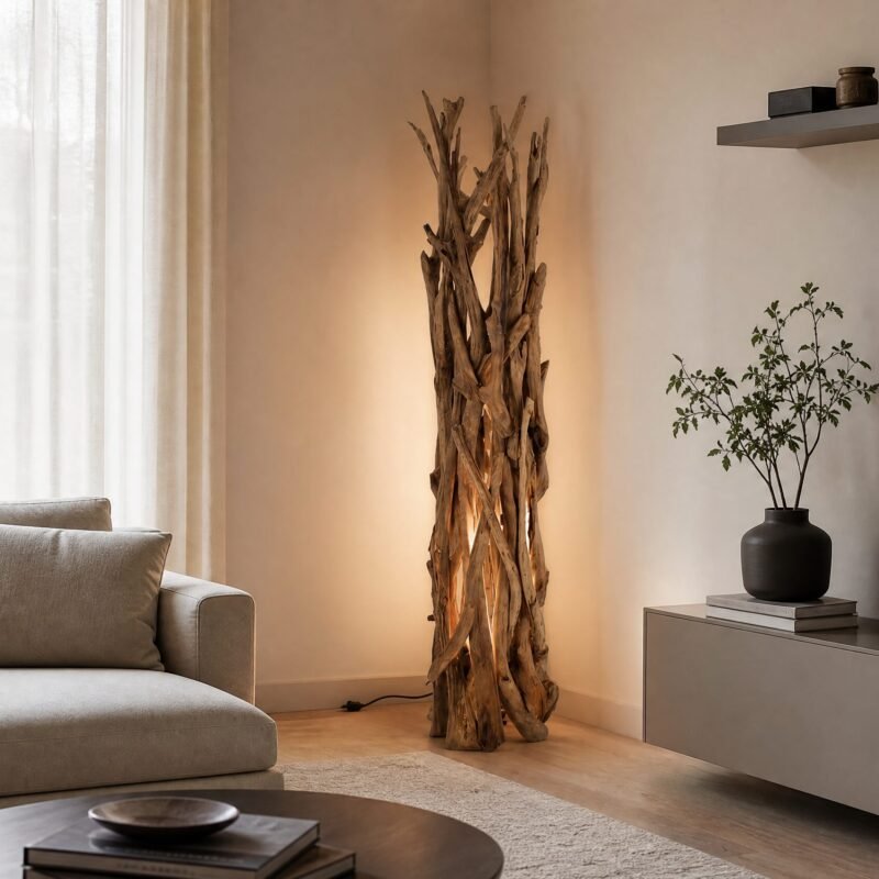 PIANTANA ACE H180 in teak riciclato