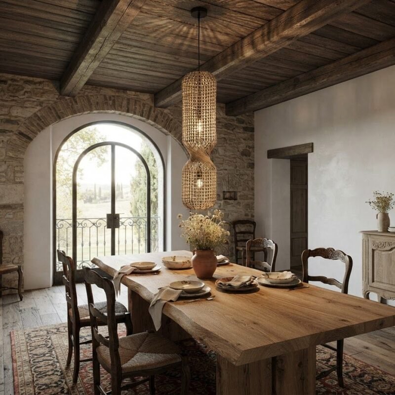 LAMPADARIO MALABO NATURALE H103