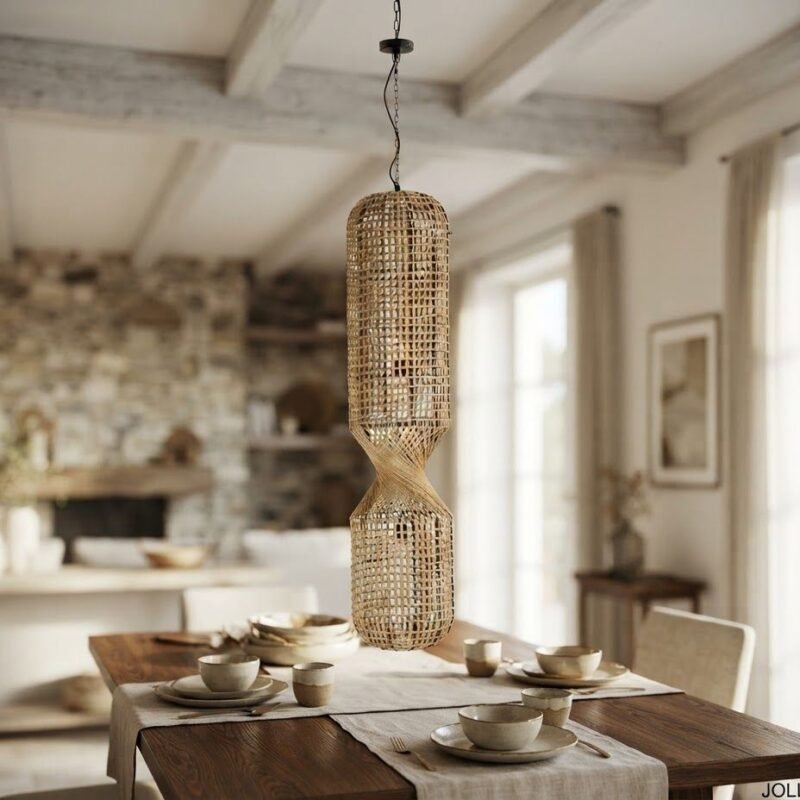 LAMPADARIO MALABO NATURALE H132