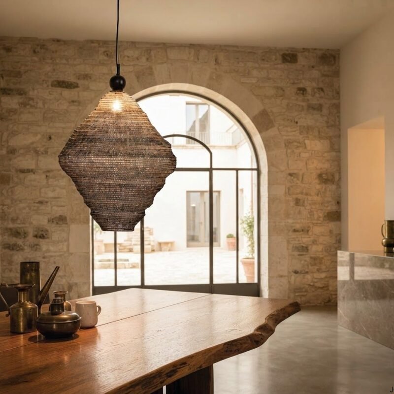 LAMPADARIO ODISSA ROMBO ORO D58