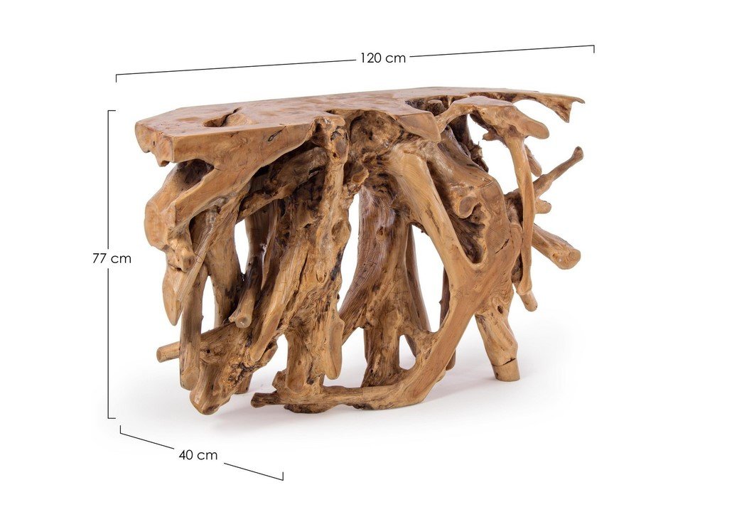CONSOLLE SOLIDAD 120X40 1 jollygiuncoeu wooden coffee table made from intertwined driftwood with a flat top dimensions 120 cm long 77 cm high 40 cm wide