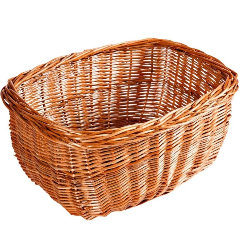 Cesto da bici in vimini rosso 38x27H20 jollygiuncoeu open empty wicker basket made of brown wicker strands for storage or display