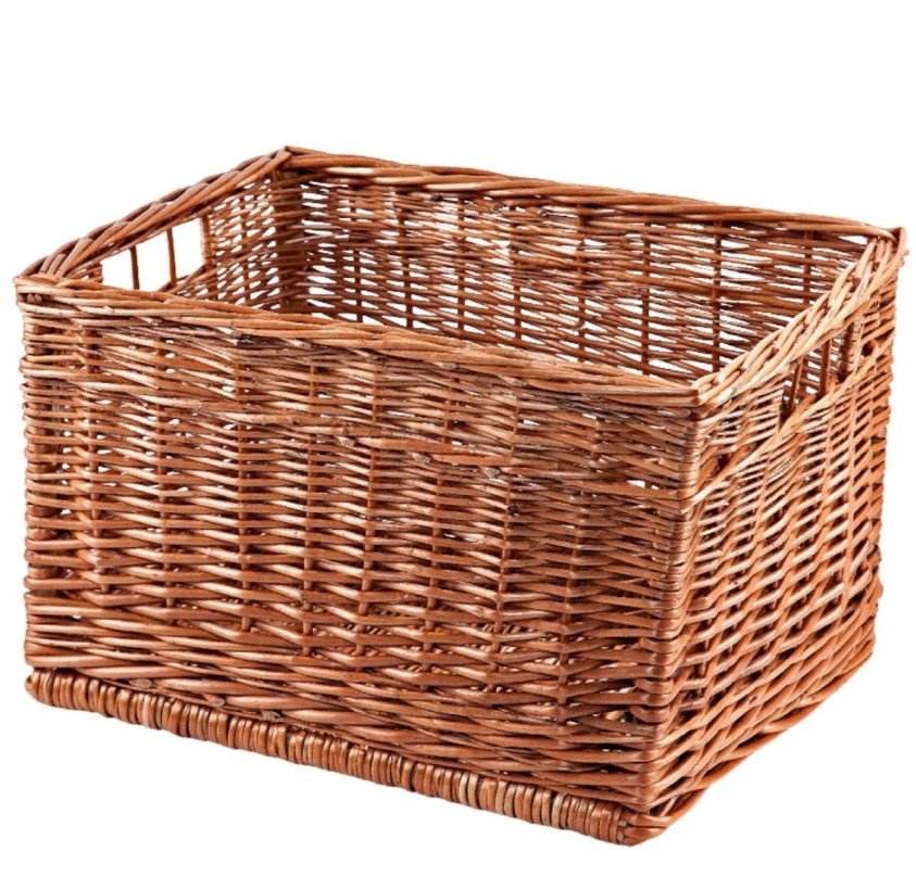 Cesto espositore in vimini rosso 45X35H27 jollygiuncoeu rectangular brown wicker basket made from woven rattan fibers for storage