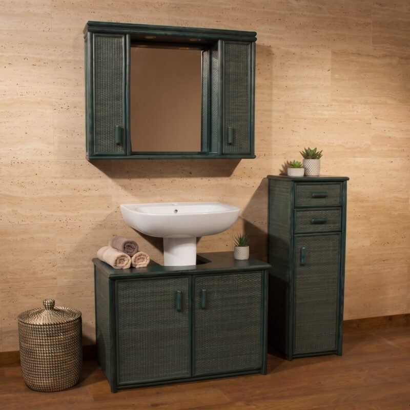 Mobili bagno in rattan